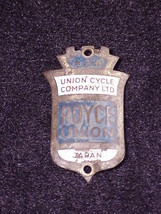 Vintage Royce Union Bicycle Emblem, bike, very worn, made in Japan - £4.70 GBP
