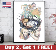 Street Fighter Zero Alpha Cody Karin R. Mika Cammy 18&quot; x 24&quot; Anime Poster Print - £10.57 GBP