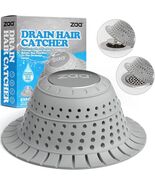 zaa Bathtub Drain Hair Catcher Silicone Hair Stopper Gray Collapsible St... - $198.23 MXN