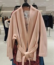 Zara Bnwt 2025. Pastel Pink Manteco Wool Blend Coat Belt. 9356/724 - £144.60 GBP