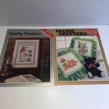 2 Yours Truly Cross Stitch Pattern Books Lot Calico Critters Country Primitives - £7.77 GBP