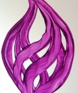 Original Abstract painting Ribbons of Love Purple on yupo for SALE - $199.00