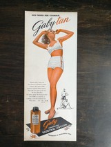 Vintage 1945 Gaby Greaseless Suntan Lotion Original Ad 324 - $6.92