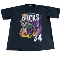 Warren Lotas Men’s Milwaukee Bucks T Shirt Sz XL Black Giannis Antetokou... - $921.74 MXN