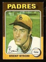 San Diego Padres Brent Strom 1975 Topps # 643 Vg - £0.39 GBP