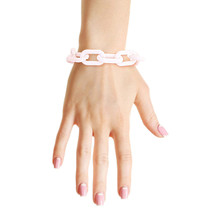 White Rubber Coated Chain Bracelet - $27.49