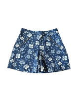 Abercrombie &amp; Fitch Women Blue and White Floral Skirt with Zippers Size ... - £13.10 GBP