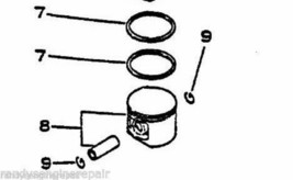 PISTON ASSEMBLY ECHO CHAINSAW CS-6700 CSG-6700 QV-6700 plus head gasket - $82.99