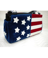 Patriotic Liberty Flag Handmade Magnetic Shell for Classic Base Bag Shelly Purse - $59.99