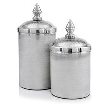 11" Silver Tweed Aluminum Decorative Canister - $93.49