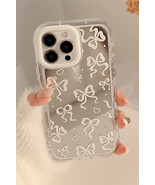 Silvery Mirror Effect Bowknot Print IPhone Phone Case - €3,59 EUR