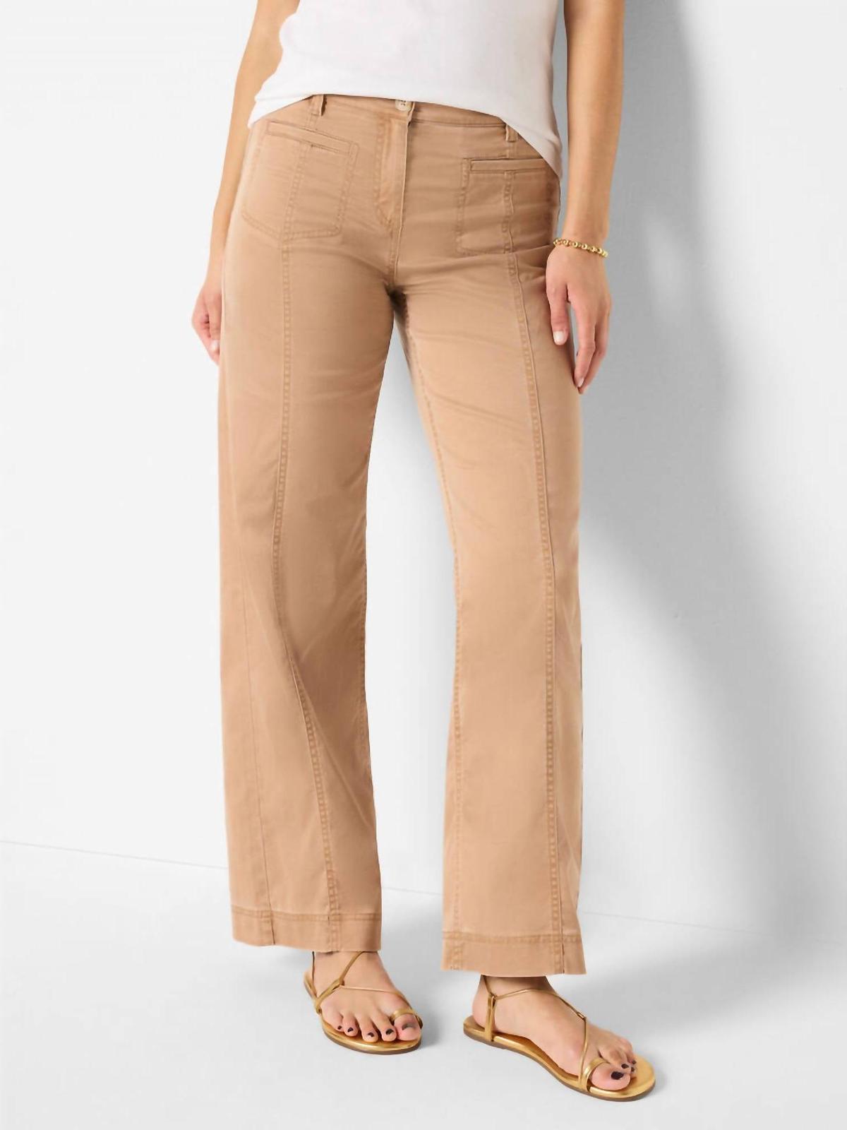Nic + Zoe Cotton Sateen Wide Leg Pants Burro - $73.00