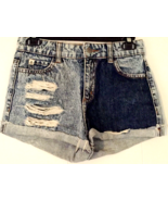 Lira jean shorts size 1 (27 in waist) women high rise 100% cotton - £4.87 GBP