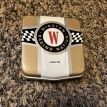 WINSTON RACING NATION COLLECTIBLE SOUVENIR TIN CIGARETTE CASE GOLD WITH ... - £6.17 GBP