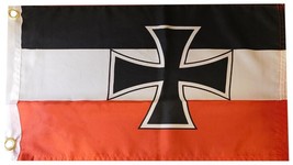 German Jack 1871-1903 Kriegsschiffgsch 100D Woven Poly Nylon 12X18 12&quot;X18&quot; Flag - £14.94 GBP