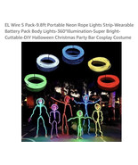 5 Pack Neon Glow Cuttable Wire Lights With Battery Pack - $336.42 MXN