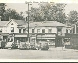 Cartolina 1940s - Lincoln Blocco Holbrook Ma Street Vista Auto Insegna T... - $29.66