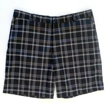 Russell Men&#39;s Casual Walking / Active Shorts 42 Dark Gray Plaid - $9.41