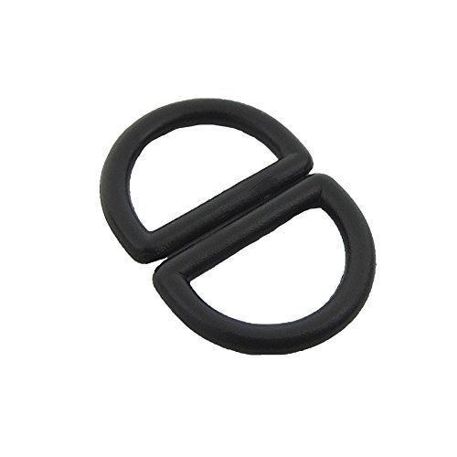 Bluemoona 100 PCS - Plastic D Dee Rings for Webbing Belt Buckles Bag 19mm