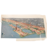 Aerial Map of 1933 Chicago World&#39;s Fair in Color 15 X 8 Inches - £11.00 GBP