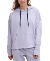 DKNY Womens Cotton Logo Graphic Hoodie Color:Pale Blue Size:X-Large - £67.27 GBP