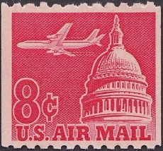 STAMPS U.S. Airmail 8 Cent Booklet FULL BOOK OF TWENTY FIVE - $44.55