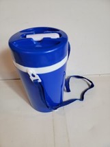 Double Wall Canteen Blue and White 35oz Outdoors Hiking Water Liquid Jug - $23.68