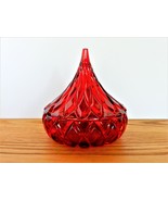 Red Crystal Hershey Kisses Godinger Shannon Crystal Designs Ireland Cand... - $39.99