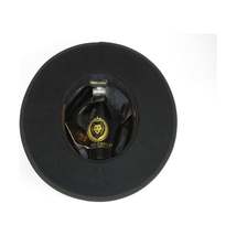 Men Bruno Capelo Hat Australian Wool Pinch Front Fedora Wesley WE975 Black Gold image 6