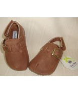 First Steps Brown Faux Leather Fur Sling Back Shoes Clogs Buckle BABY Si... - €7,78 EUR