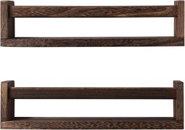 Nursery Book Shelves, Set Of 2 Wood Floating Book Shelves For Kids, Carb... - $624.75 MXN