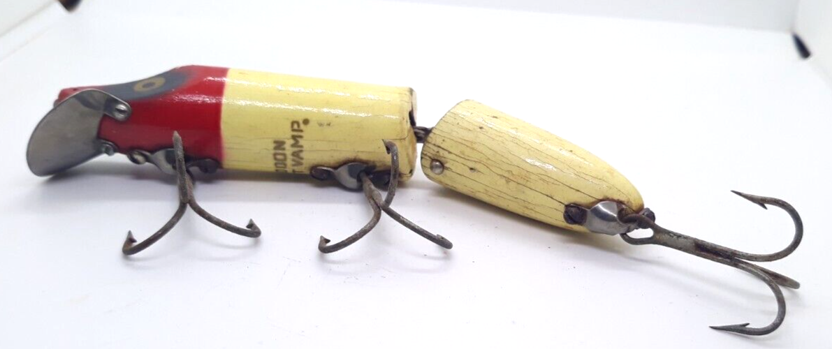 Heddon Vintage Fishing Lure Red White Joint and 14 similar items Heddon Vintage Fishing Lure Red White Joint and 14 similar items