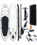 Inflatable Stand Up Paddleboard Set Black and White - $4,598.52 MXN