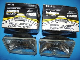 Philips H4651 4651 High Beam Rectangular Clear Halogen Headlamp Headlight 2 each - $12.99