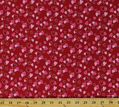 Cotton Valentine&#39;s Day Hearts Gnomes in Love Fabric Print by the Yard D379.65 - £9.61 GBP