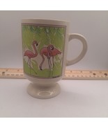 Pink Flamingos Cup Footed Pedestal by A Gift Corp - $8.10