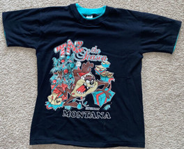 Looney Tunes Taz The Season T-Shirt Mens M Black Single Stitch USA Chris... - $30.00