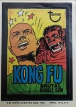  1974/ 6th S TOPPS WACKY sticker KONG FU Brutal Bubble Gum - $35.76 MXN