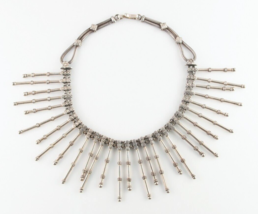 Vintage Traditional Indian Silver Choker Necklace 16.5" 164 gr - $4,549.68