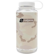 Nalgene Sustain 32oz Wide Mouth Camouflage Bottle (Clear) Recycled Reusable - £13.19 GBP