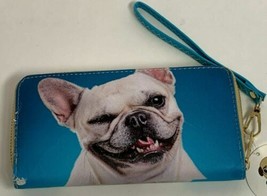 Royal Deluxe Accessories Pug Dog Designed Zipper Wallet W/ Clutch Strap - £8.66 GBP