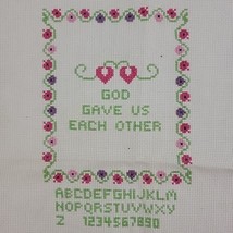 Wedding Announcement Embroidery Finished Floral Sampler X Stitch Multi C... - £14.29 GBP