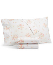 Martha Stewart Collection Print Egyptian Cotton Percale Pillowcase, Coral Floral - £43.96 GBP