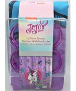 JOJO Siwa Shower Curtain with 12 Hooks Set by nickelodian ~ 72&quot; x 72&quot;  U... - £10.36 GBP