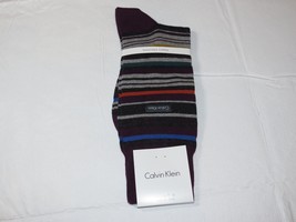 Mens Calvin Klein socks 1 pair Luxurious Cotton shoe size 7-12 striped - £12.14 GBP