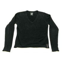 Vintage Ralph Lauren Polo Jeans Co Sweater Womens L Black V Neck Lambs Wool - £18.36 GBP