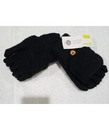 Capelli Newyork Women&#39;s Flip Top Black Gloves One Size  - $13.99