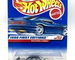 HOT WHEELS MUSTANG COBRA 1998 FIRST EDITIONS #18 of 40 Black w/ Gold Rim... - $7.97