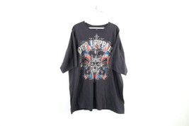 Retro Mens Size 2XL Faded 2012 Def Leppard Rock of Ages Band Tour T-Shirt Black - £31.11 GBP