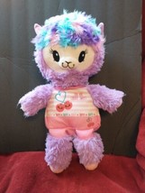 Pikmi Pops Pajama Llamas BFF Cherry Sweet Llama 15&quot; Plush Purple Pink - £6.22 GBP